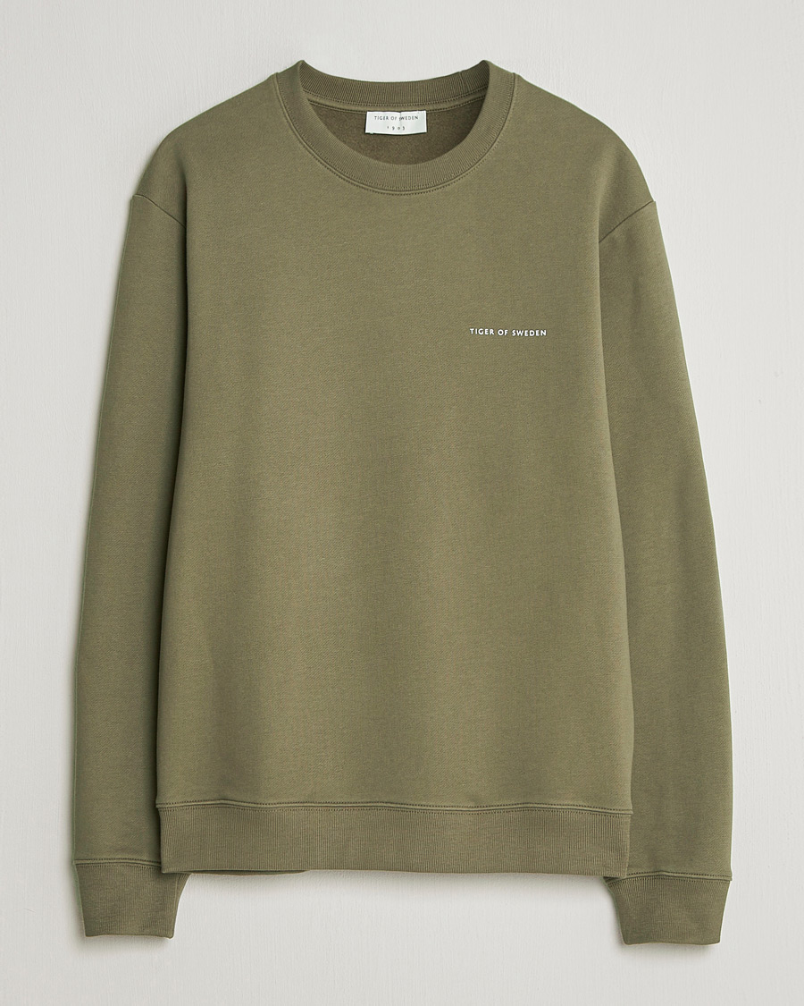 Mies | Puserot | Tiger of Sweden | Emerson Crew Neck Sweatshirt October Sage