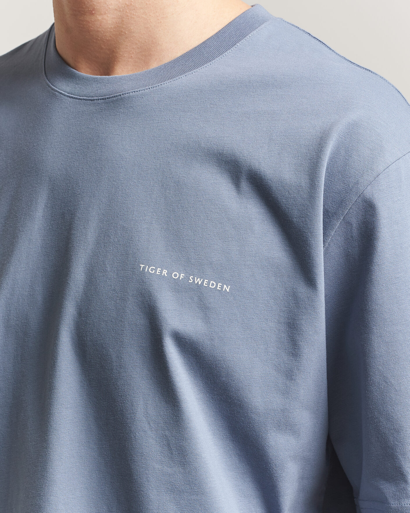 Mies | T-paidat | Tiger of Sweden | Pro Logo Crew Neck T-Shirt Dull Blue