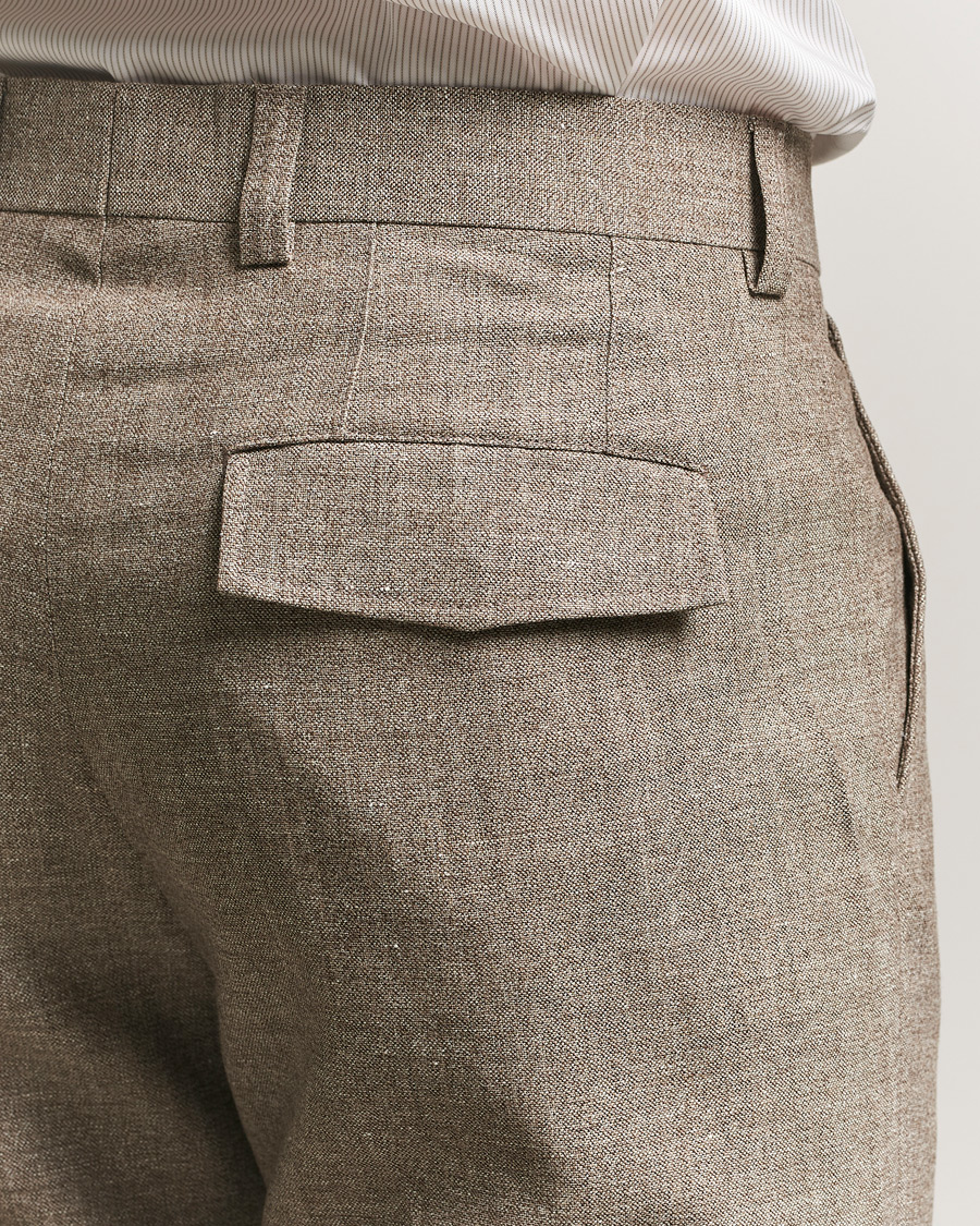Mies | Housut | Tiger of Sweden | Mend Wool/Linen Cargo Trousers Sawgrass Brown