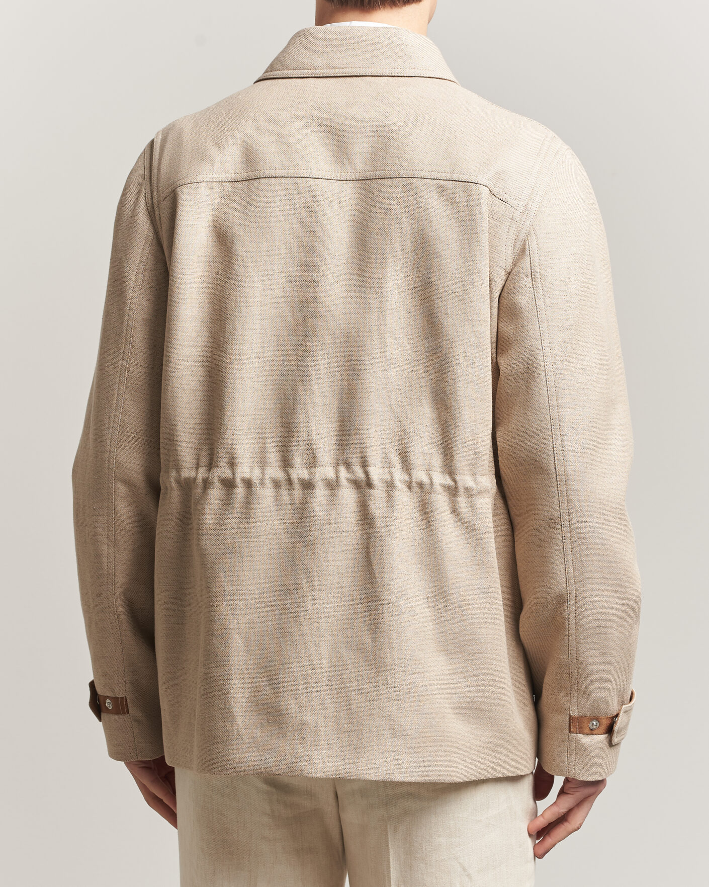 Mies | Takit | Tiger of Sweden | Sandser Cotton/Linen Field Jacket Soft Latte