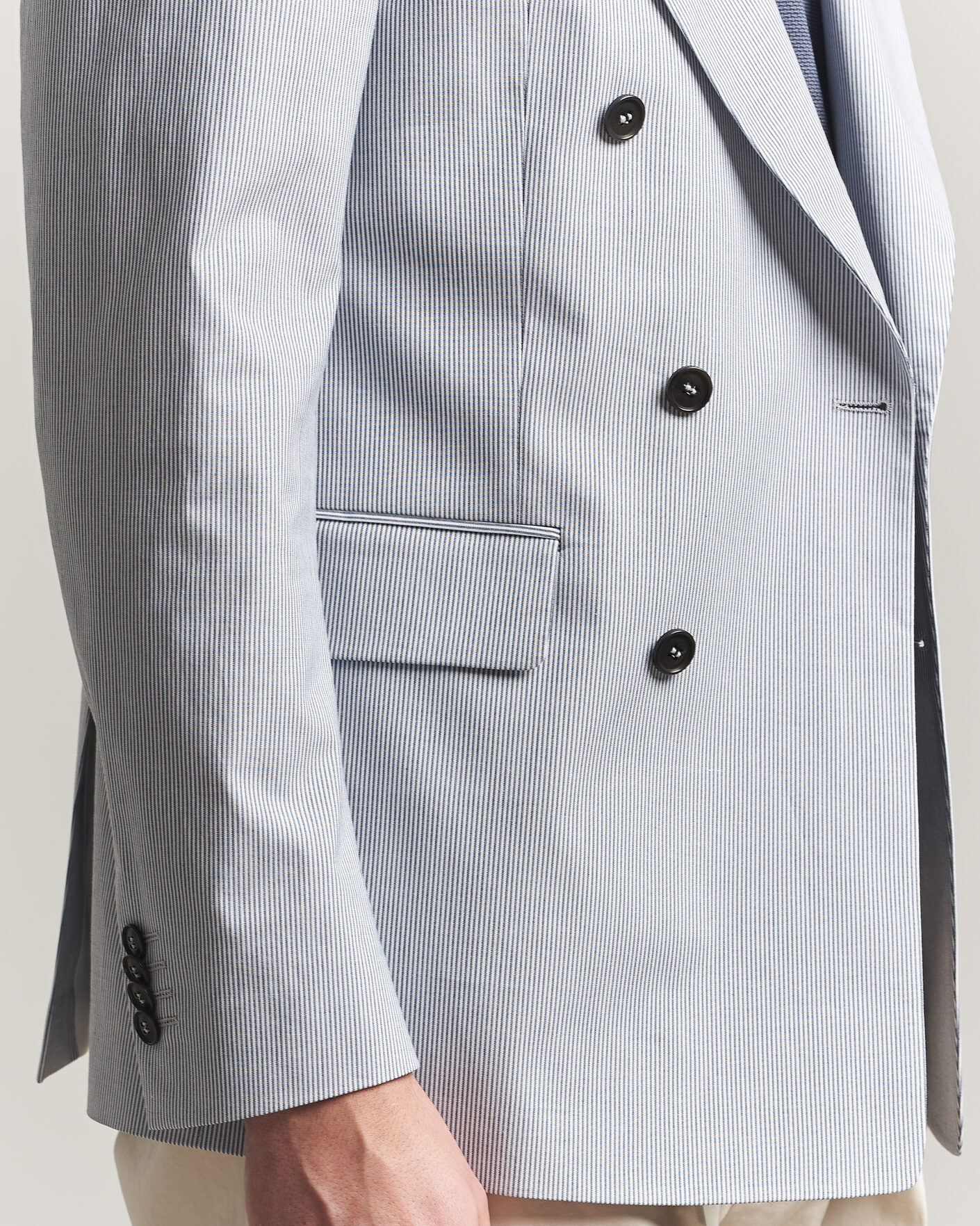 Mies | Pikkutakit | Tiger of Sweden | Ease Cotton Double Breasted Blazer Thunder Blue