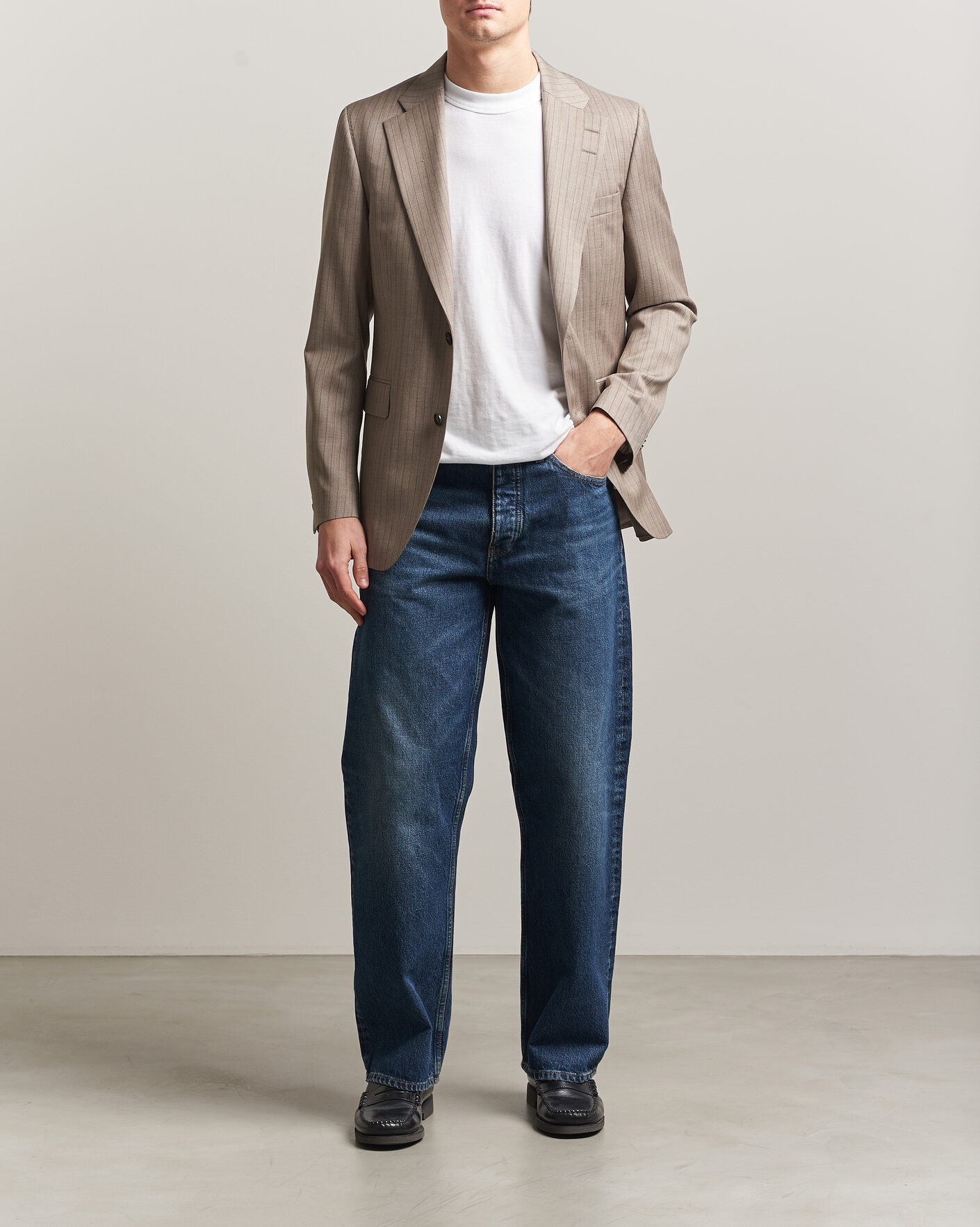 Mies | Pikkutakit | Tiger of Sweden | Ease Wool Pinstriped Blazer Clay