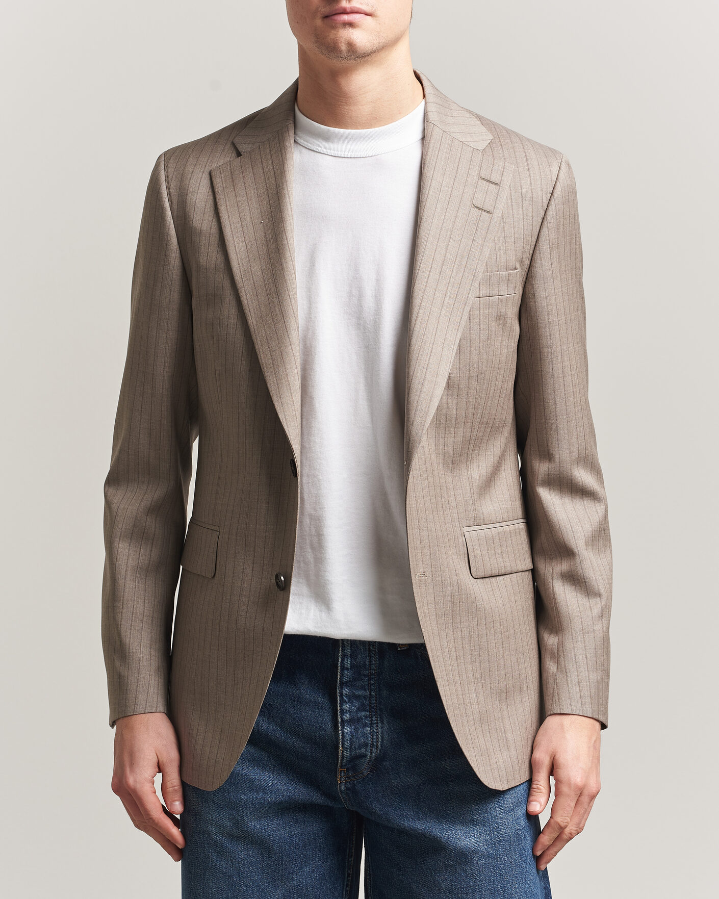 Mies | Pikkutakit | Tiger of Sweden | Ease Wool Pinstriped Blazer Clay