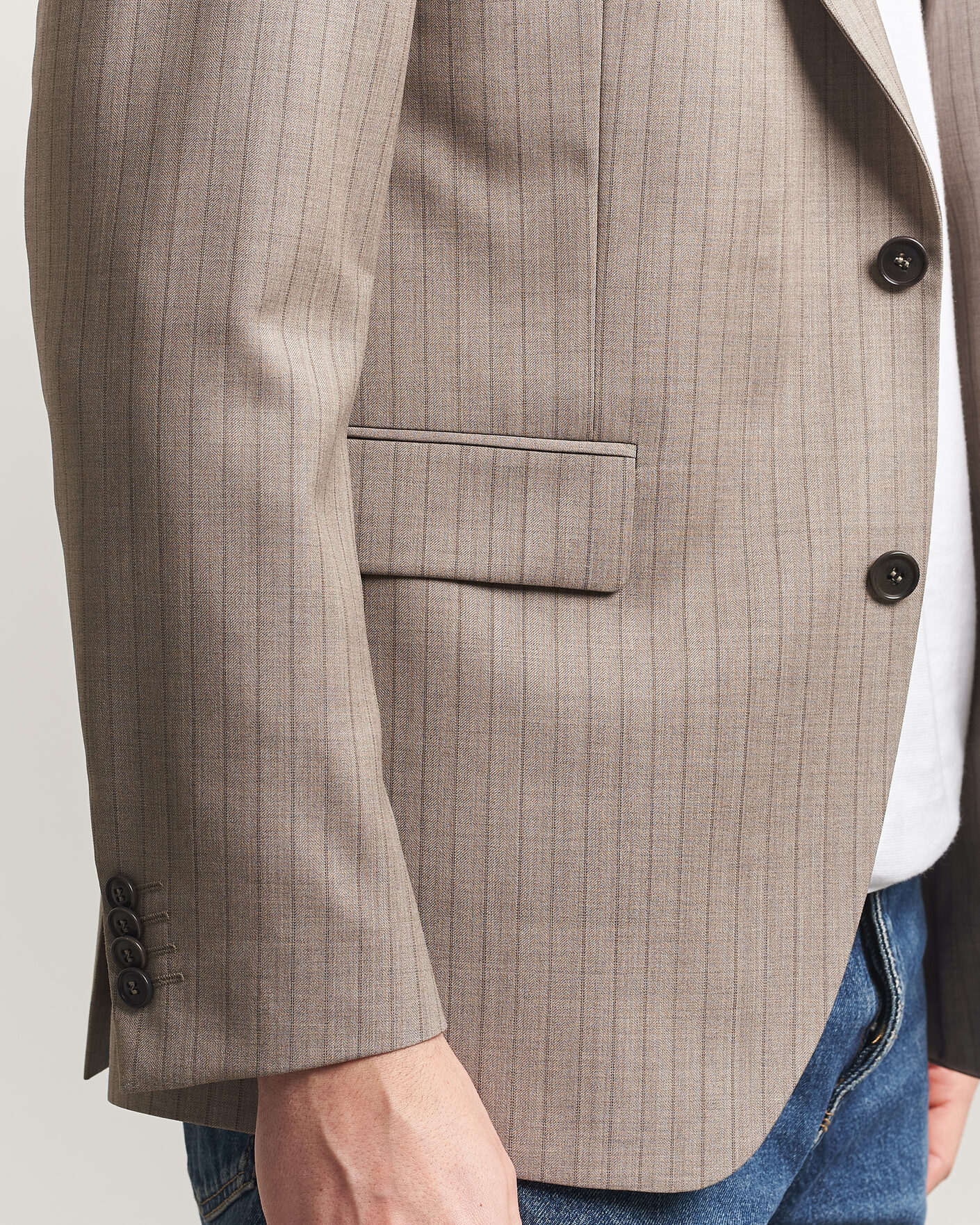 Mies | Pikkutakit | Tiger of Sweden | Ease Wool Pinstriped Blazer Clay