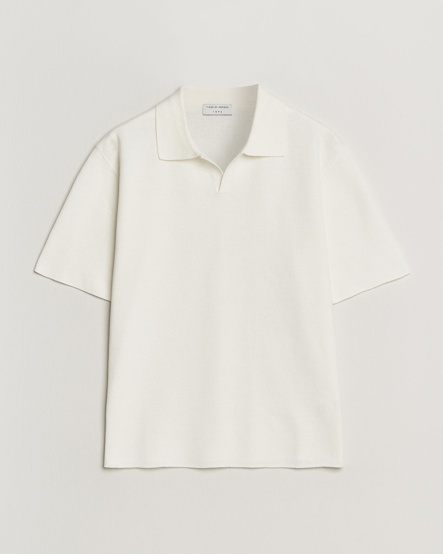 Mies | Pikeet | Tiger of Sweden | Maelon Cotton/Linen Knitted Polo Pure White