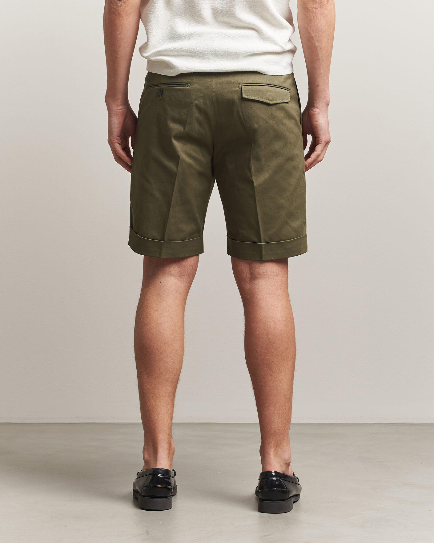 Mies | Shortsit | Tiger of Sweden | Tenut Cotton Chino Shorts Kalamata Green