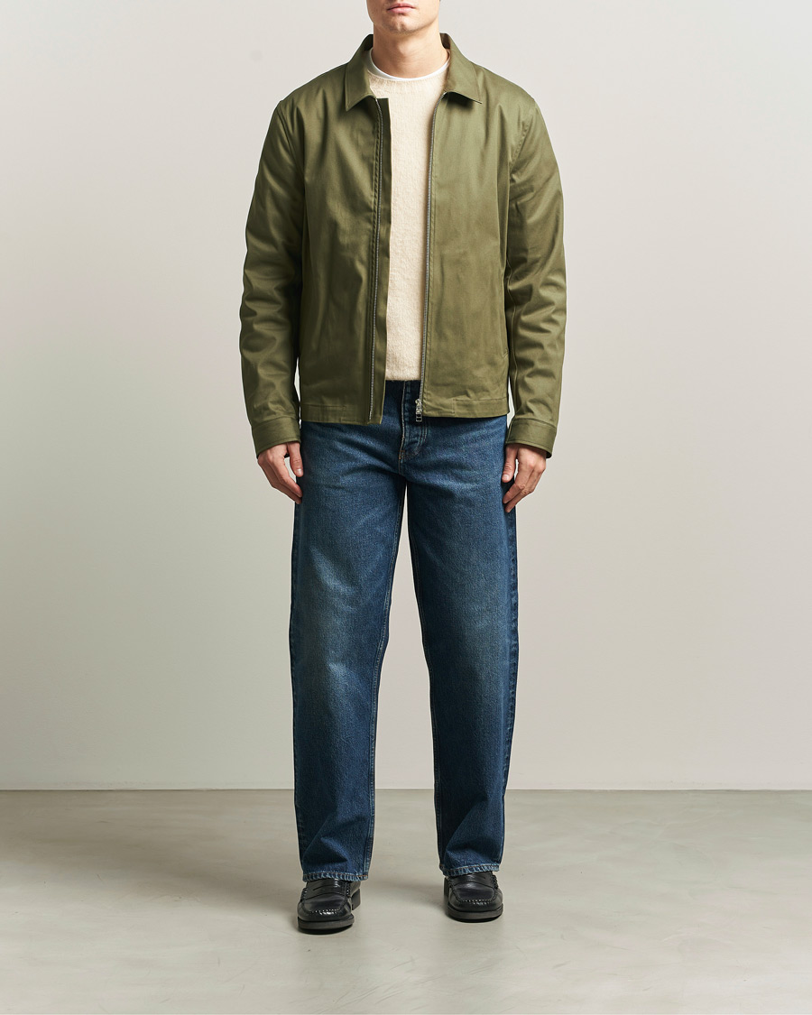 Mies | Kauluspaidat | Tiger of Sweden | Barnaby Cotton Overshirt Kalamata Green
