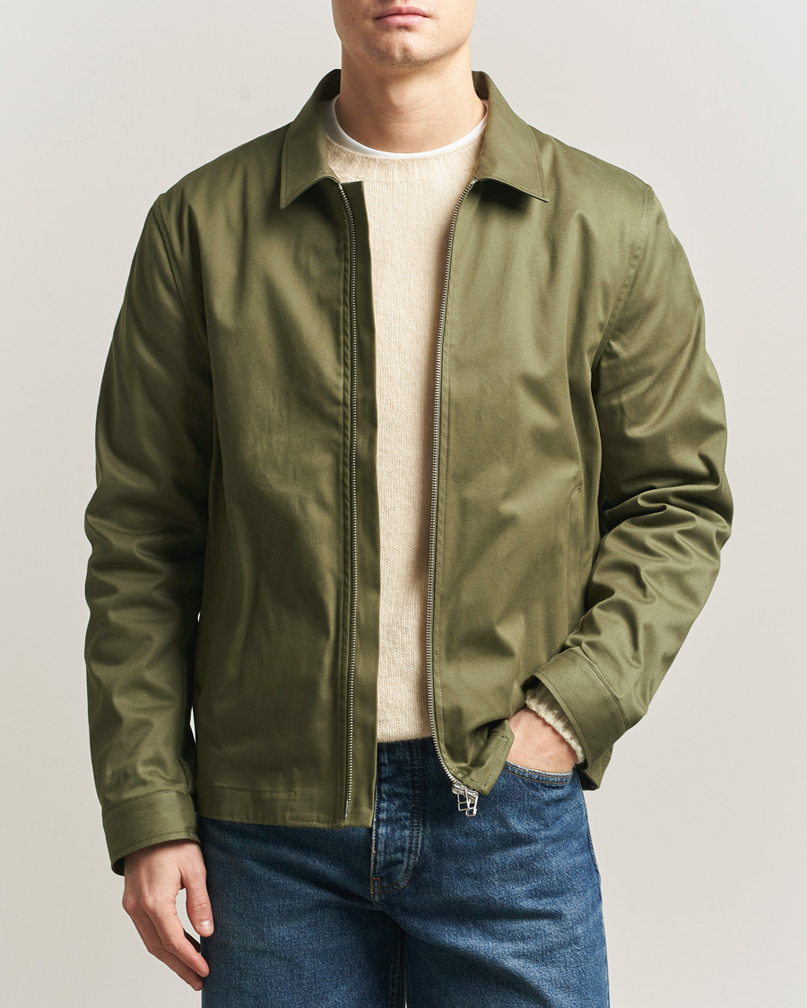 Mies | Kauluspaidat | Tiger of Sweden | Barnaby Cotton Overshirt Kalamata Green