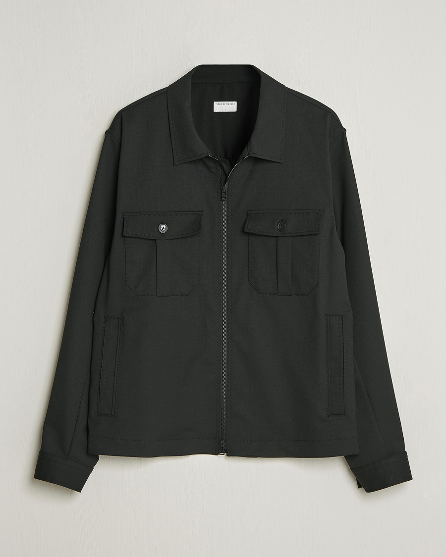 Mies | Kauluspaidat | Tiger of Sweden | Barnaby Technical Overshirt Black