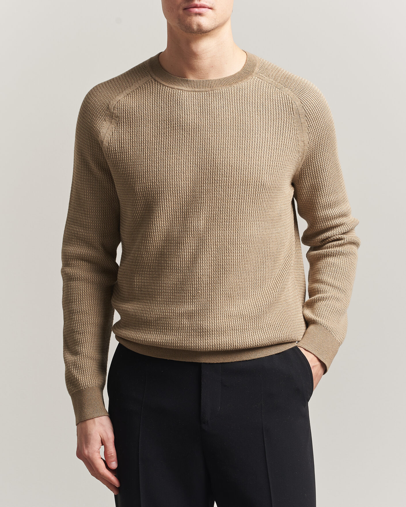 Mies | Puserot | Tiger of Sweden | Martin Knitted Sweater Umber Brown