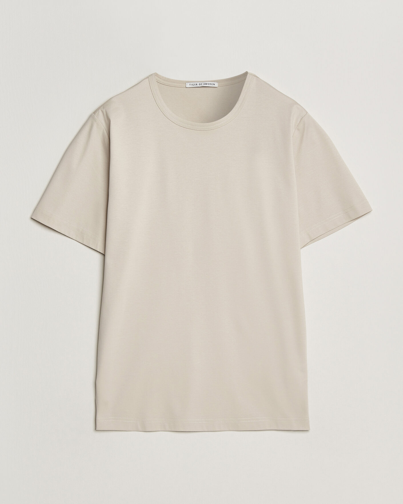 Mies | T-paidat | Tiger of Sweden | Olaf Mercerized Cotton T-Shirt Seline Grey