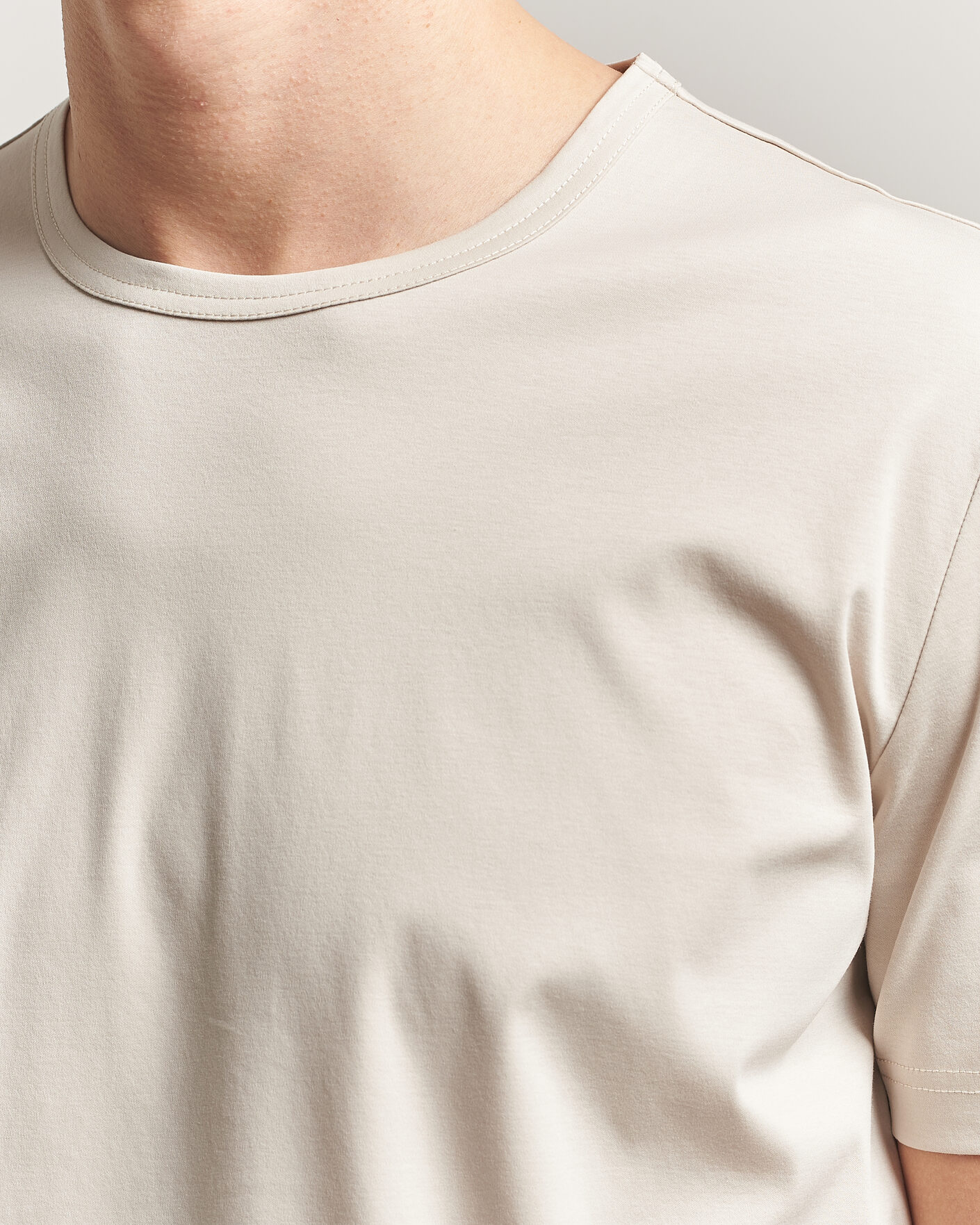 Mies | T-paidat | Tiger of Sweden | Olaf Mercerized Cotton T-Shirt Seline Grey