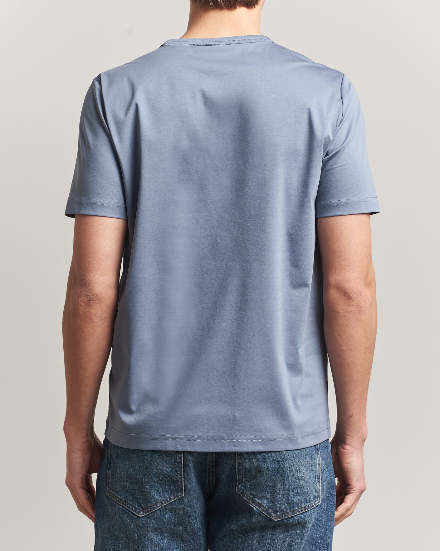 Mies | T-paidat | Tiger of Sweden | Olaf Mercerized Cotton T-Shirt Dull Blue