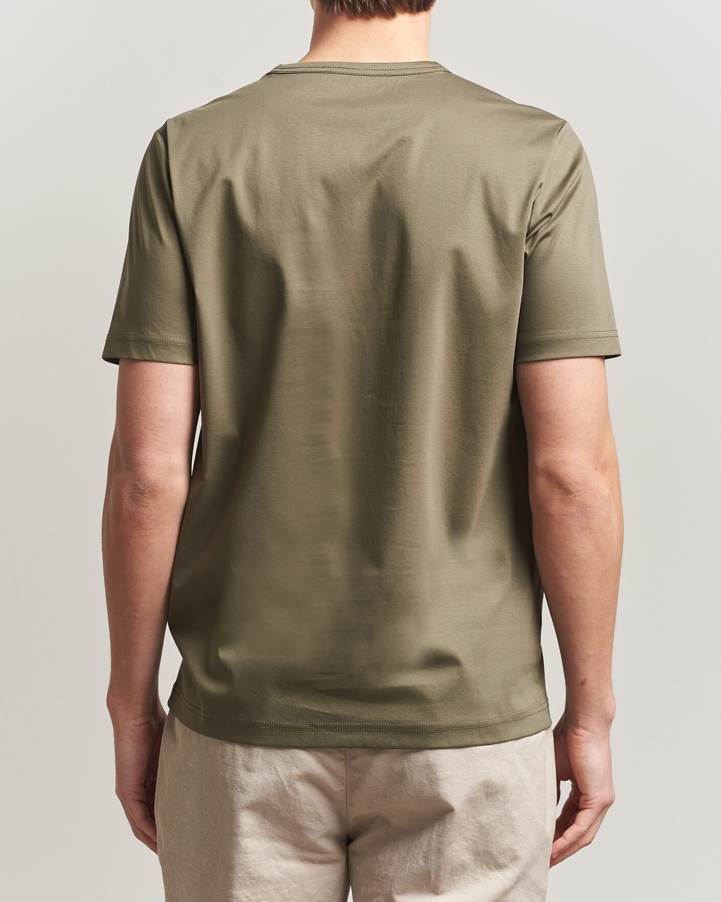Mies | T-paidat | Tiger of Sweden | Olaf Mercerized Cotton T-Shirt Kalamata Green
