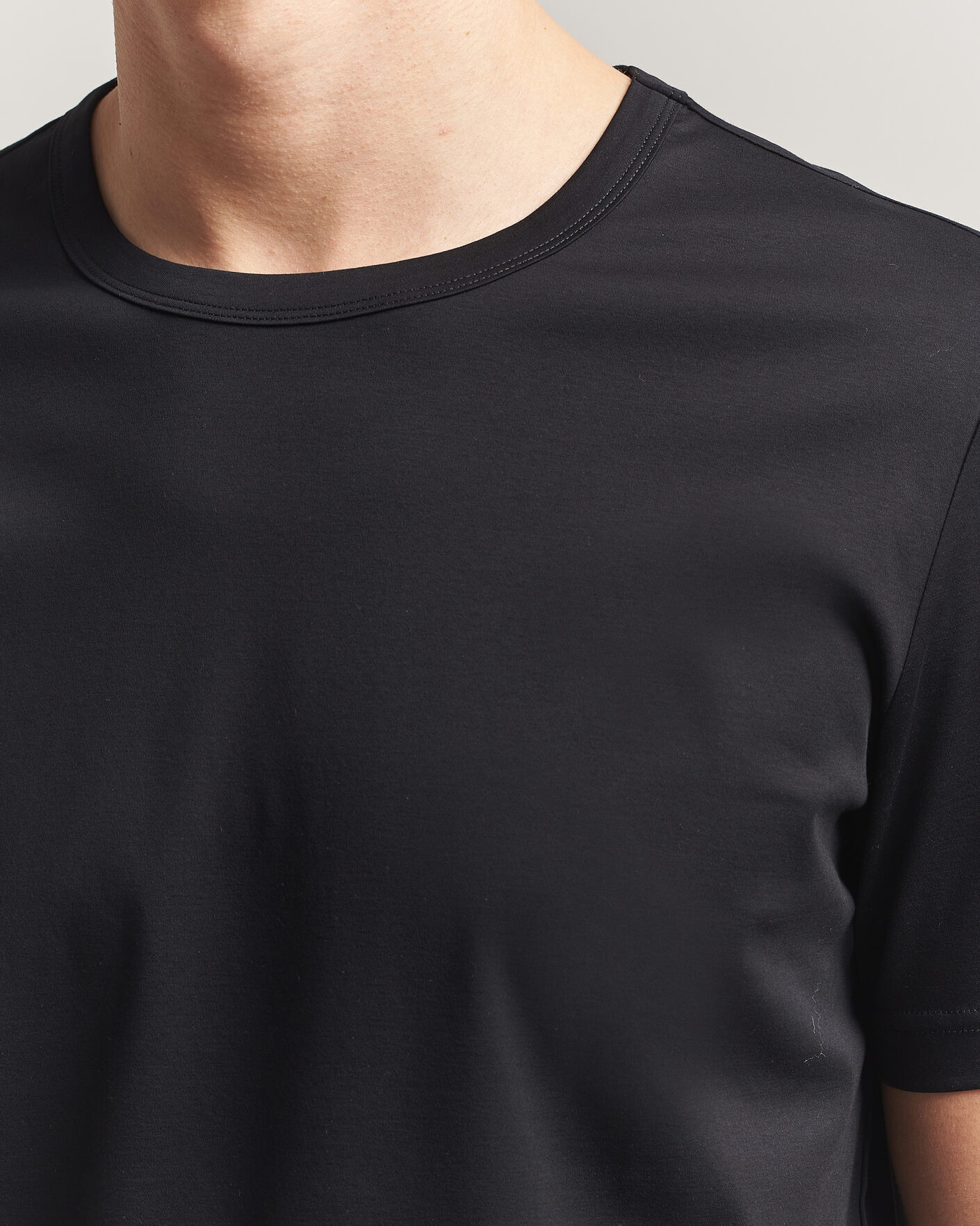 Mies | T-paidat | Tiger of Sweden | Olaf Mercerized Cotton T-Shirt Black