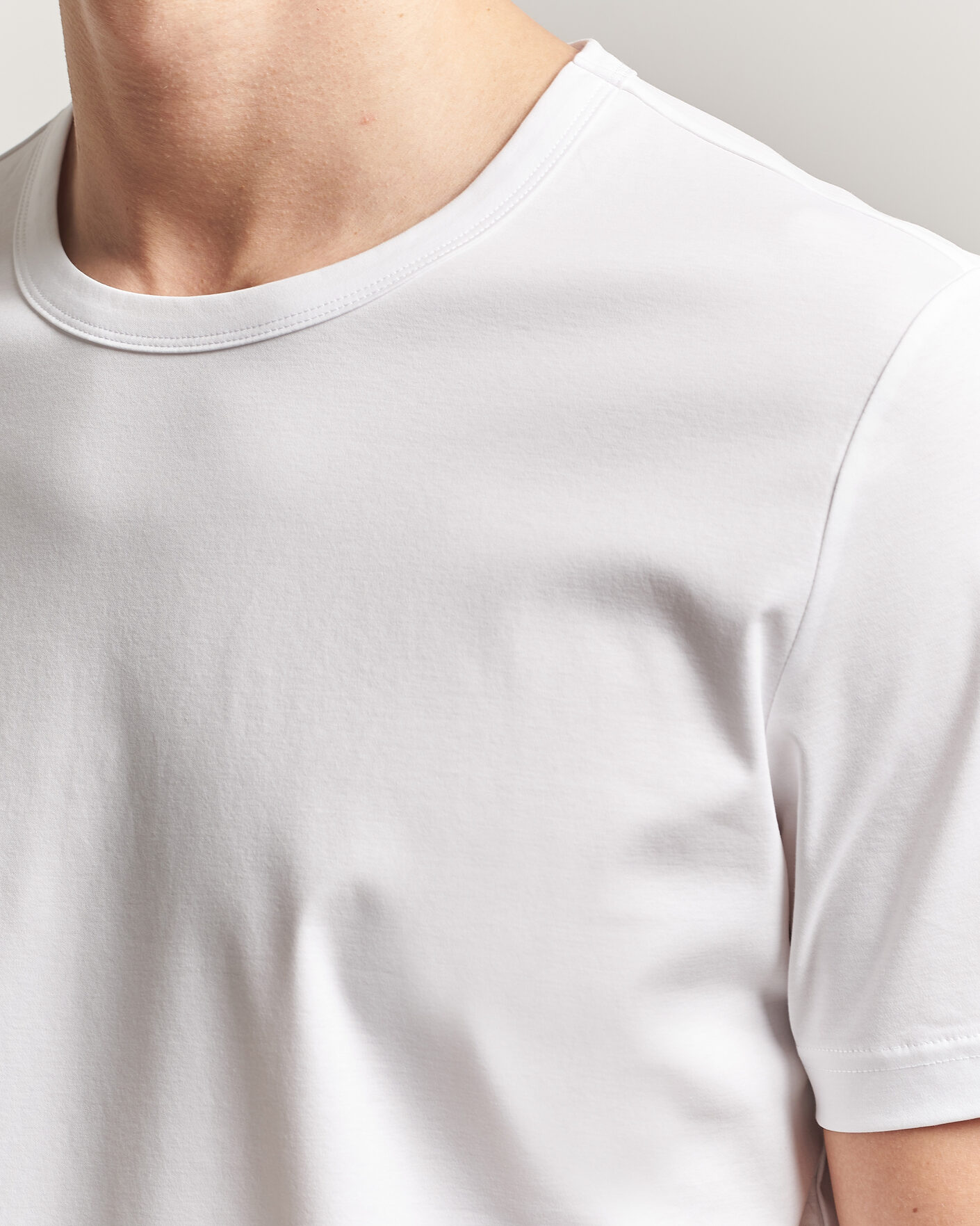Mies | T-paidat | Tiger of Sweden | Olaf Mercerized Cotton T-Shirt Pure White