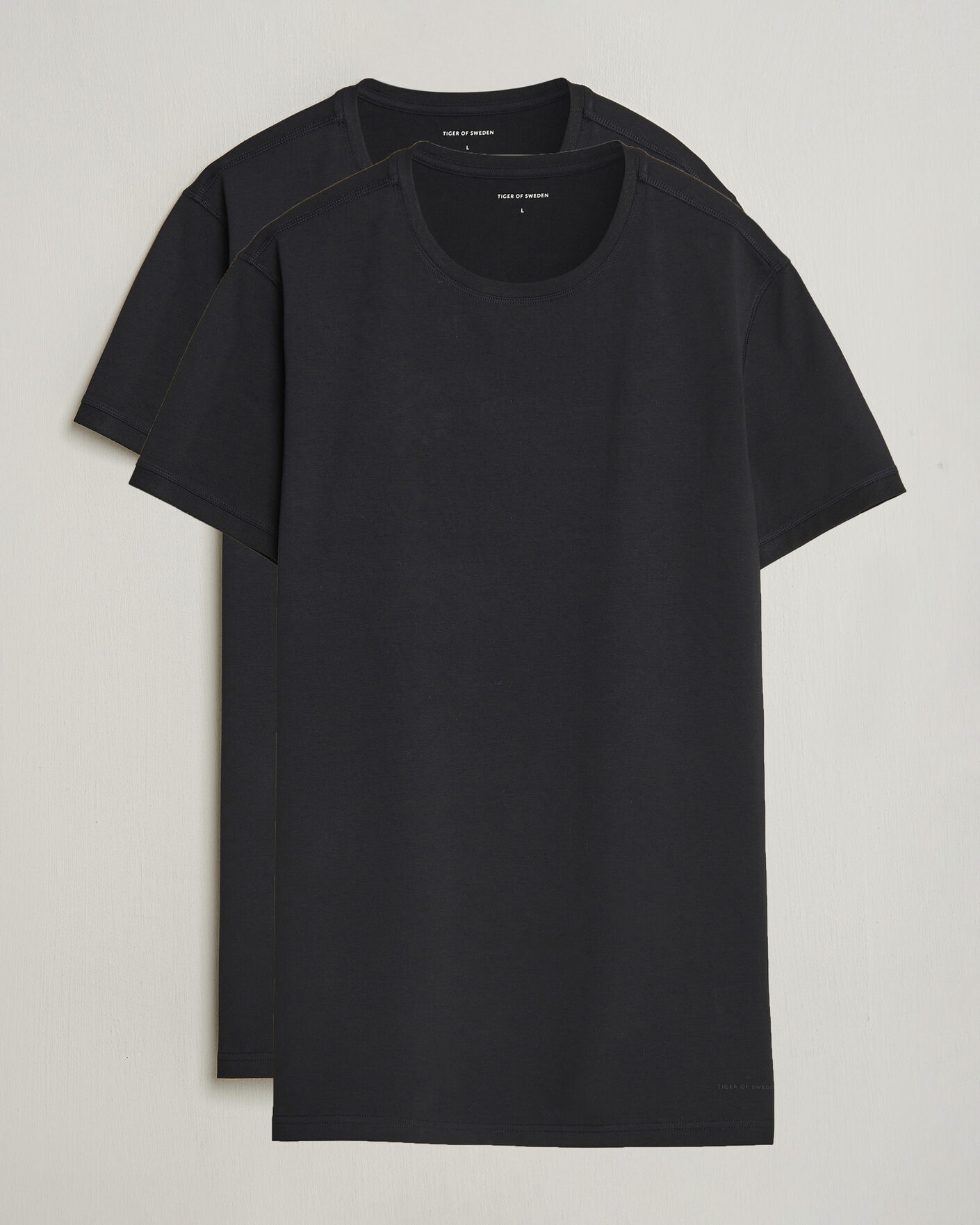 Mies | T-paidat | Tiger of Sweden | Heimdal 2-Pack Crew Neck T-Shirt Black