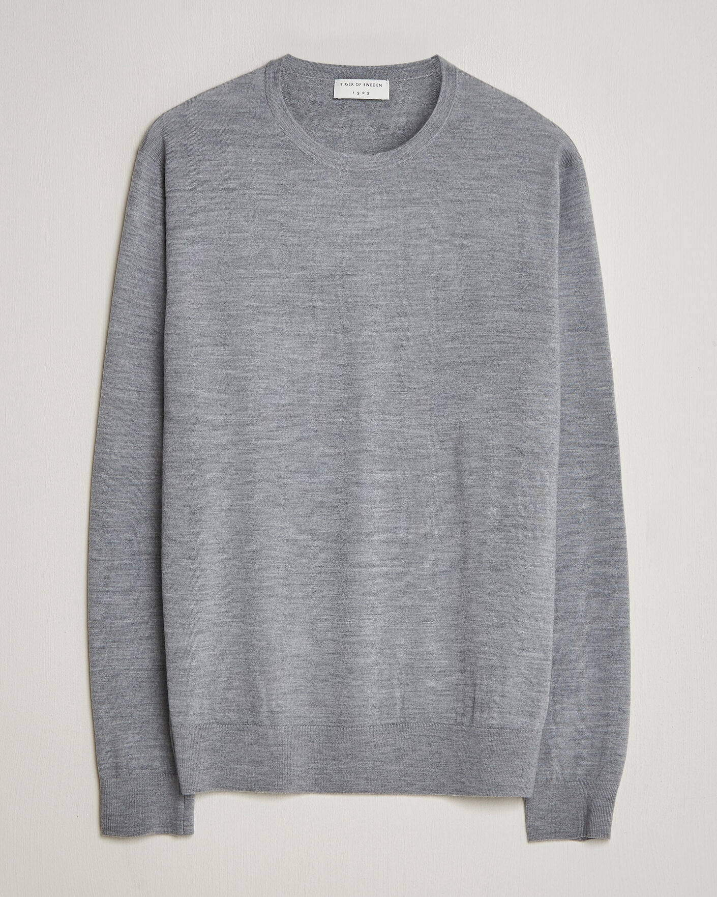 Mies | Puserot | Tiger of Sweden | Connor Crew Neck Pullover Grey Melange