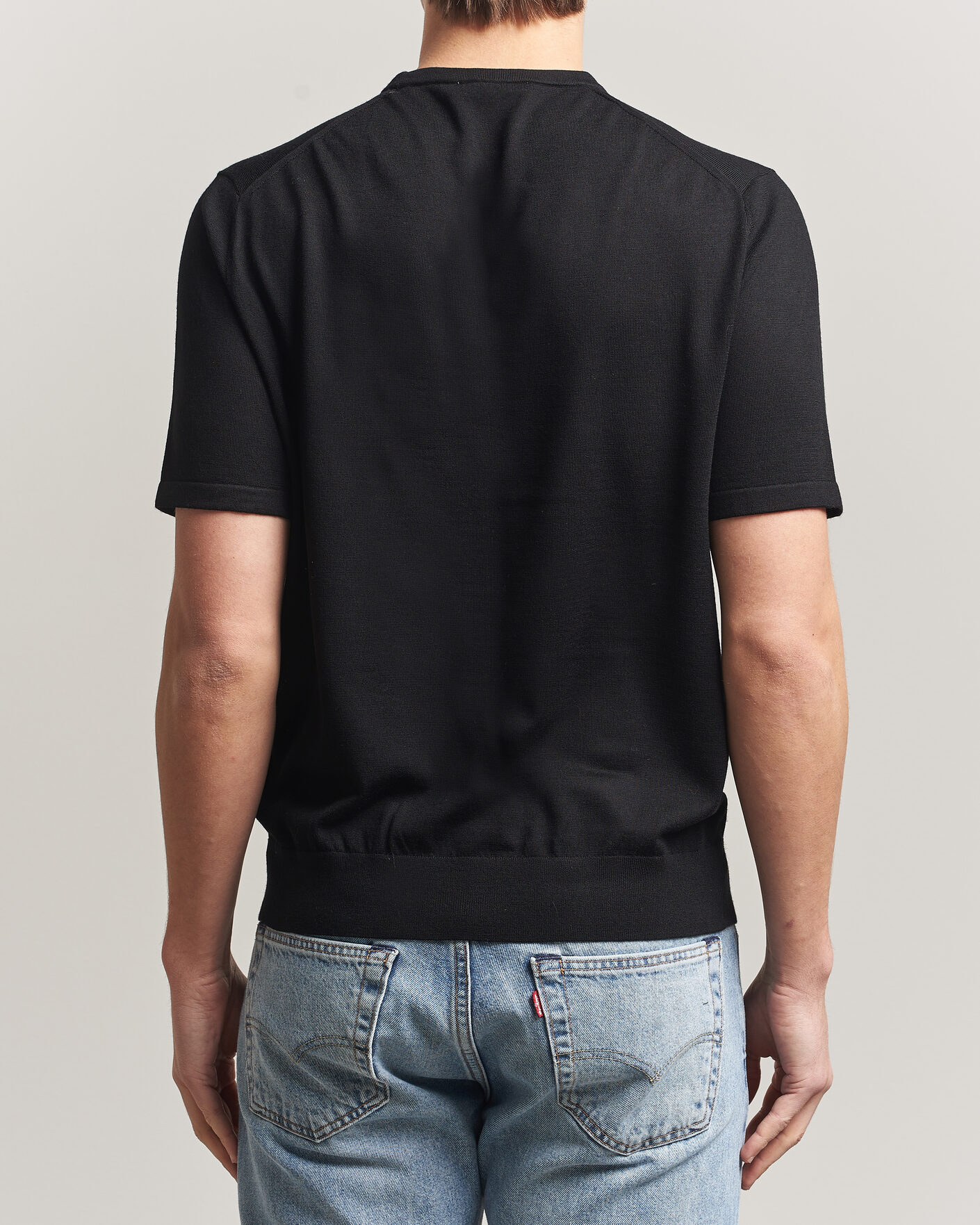 Mies | T-paidat | Tiger of Sweden | Connor Knitted Crew Neck T-Shirt Black