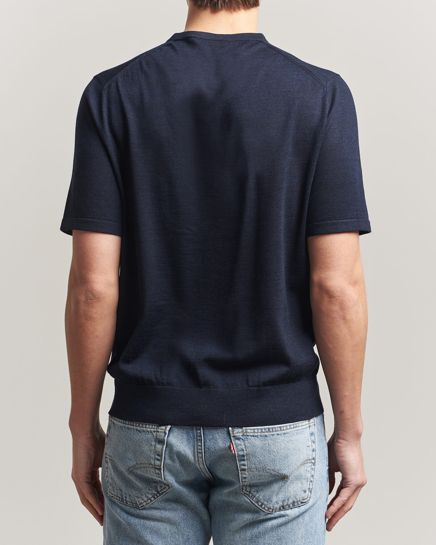 Mies | T-paidat | Tiger of Sweden | Connor Knitted Crew Neck T-Shirt Light Ink