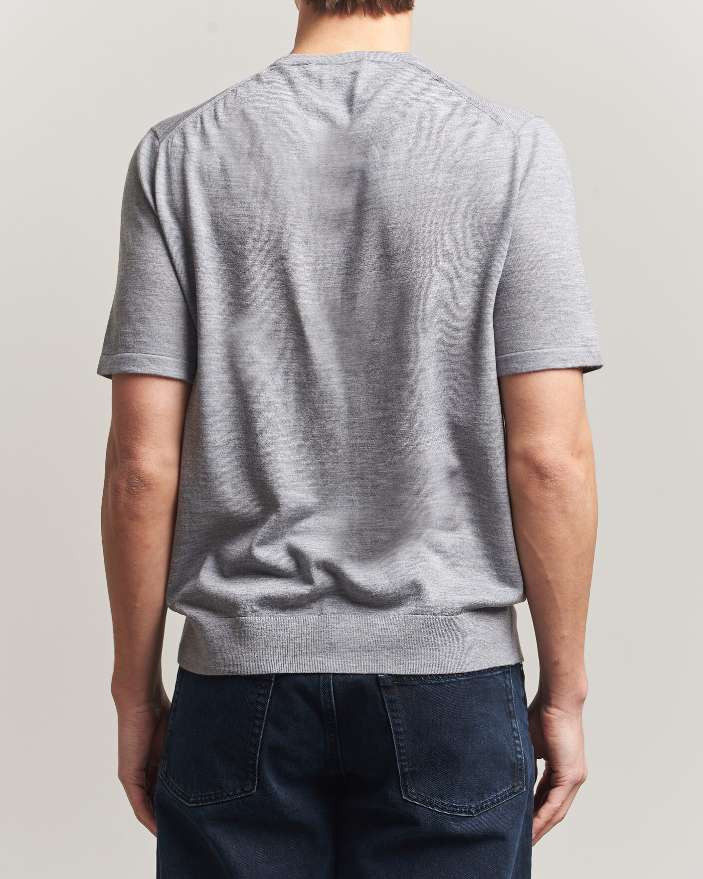 Mies | T-paidat | Tiger of Sweden | Connor Knitted Crew Neck T-Shirt Grey Melange