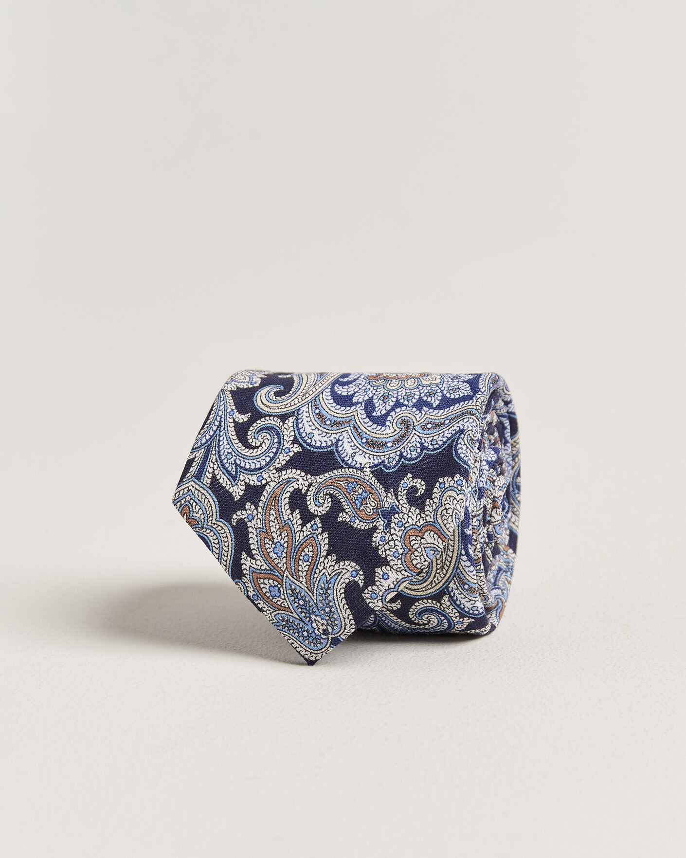 Mies | Solmiot | Amanda Christensen | Linen 8cm Paisley Tie Navy