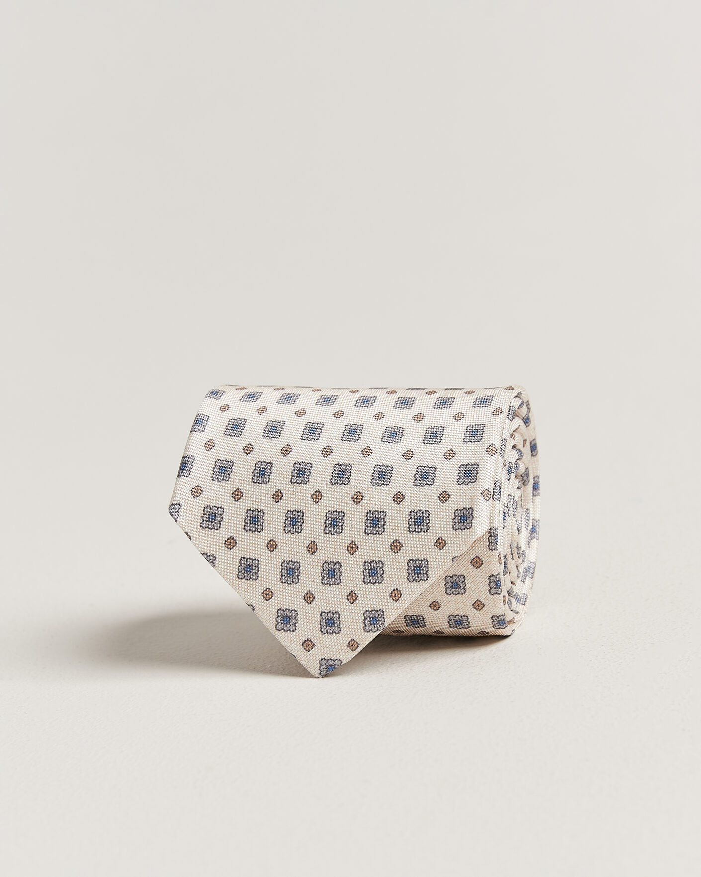 Mies | Solmiot | Amanda Christensen | Silk Oxford 8cm Flower Tie Cream