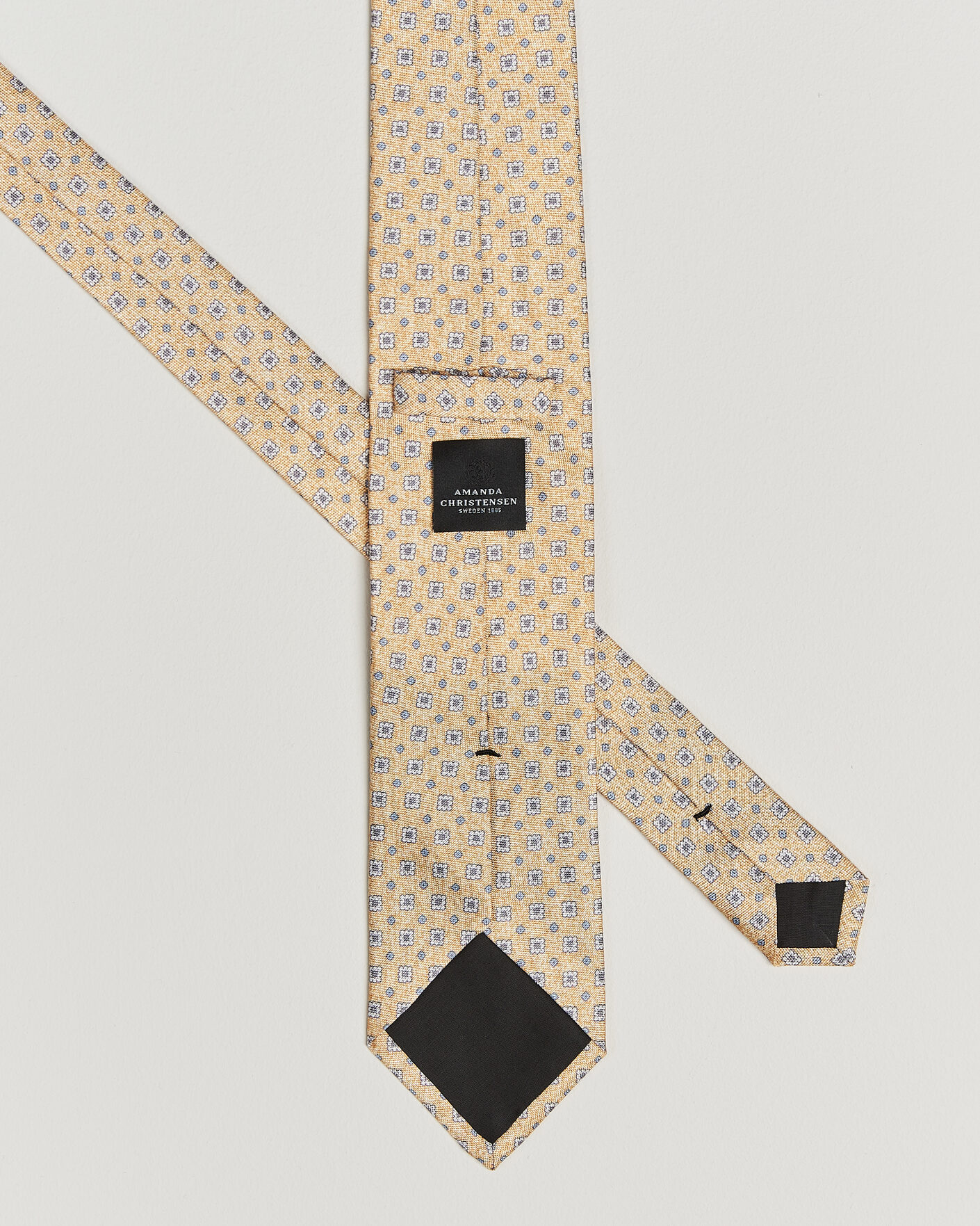Mies | Solmiot | Amanda Christensen | Silk Oxford 8cm Flower Tie Yellow