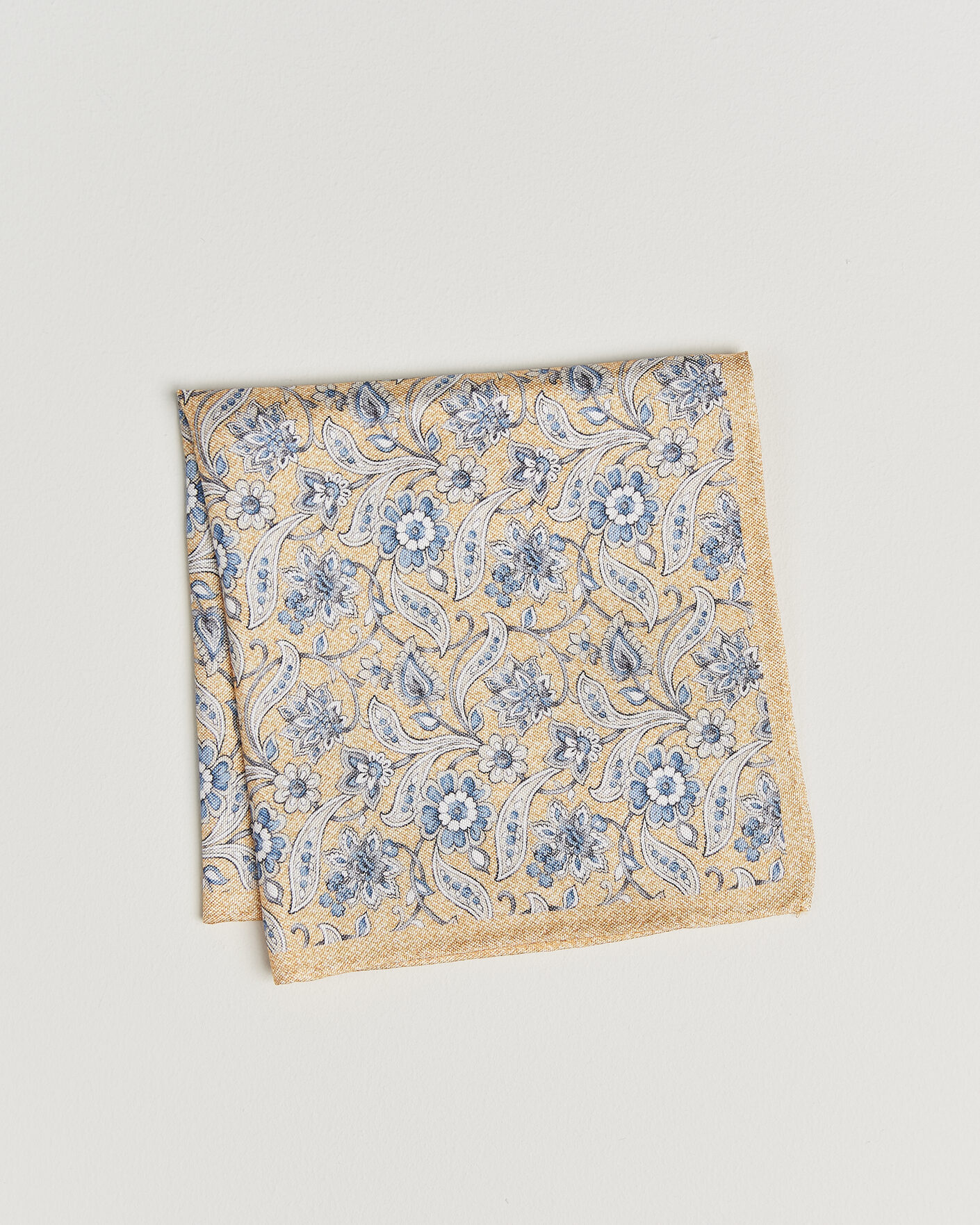 Mies | Taskuliinat | Amanda Christensen | Silk Oxford Large Flower Pocket Square Yellow