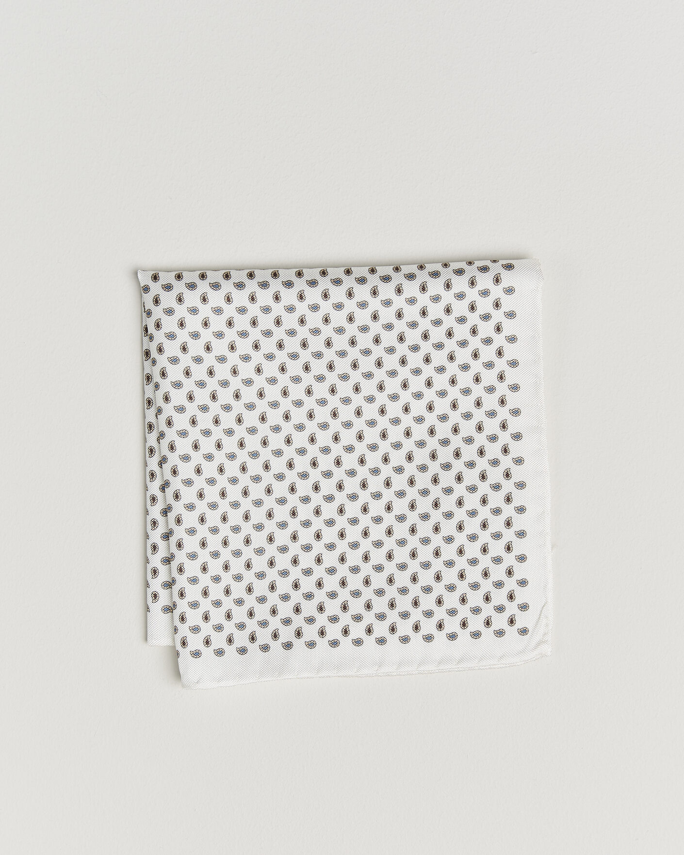 Mies | Taskuliinat | Amanda Christensen | Silk Oxford Pocket Square White