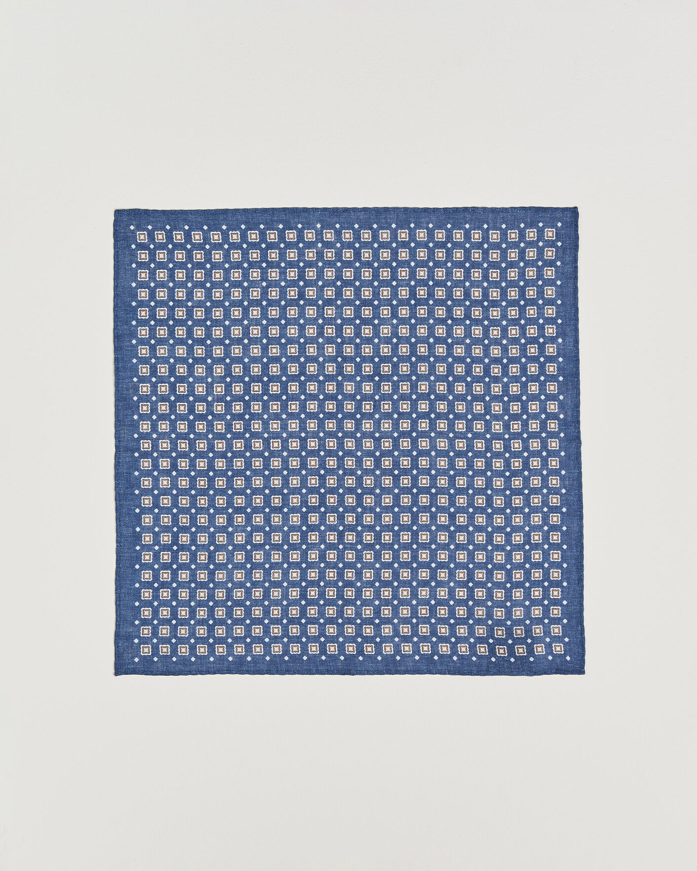 Mies | Taskuliinat | Amanda Christensen | Linen Medallion Pocket Square Navy