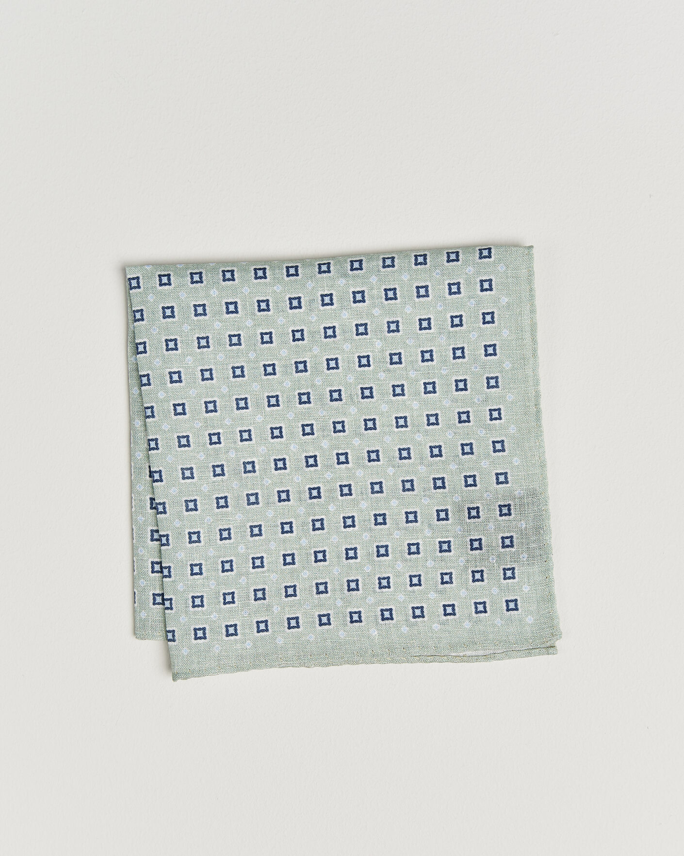 Mies | Taskuliinat | Amanda Christensen | Linen Medallion Pocket Square Green