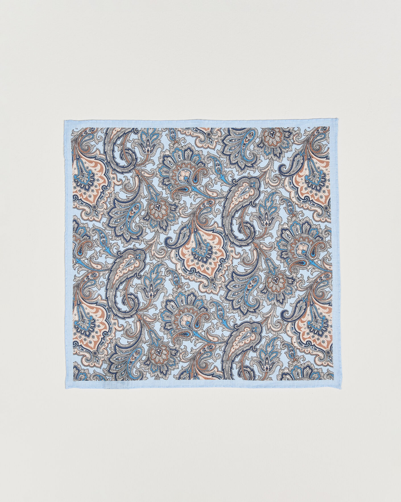 Mies | Taskuliinat | Amanda Christensen | Linen Large Paisley Pocket Square Blue