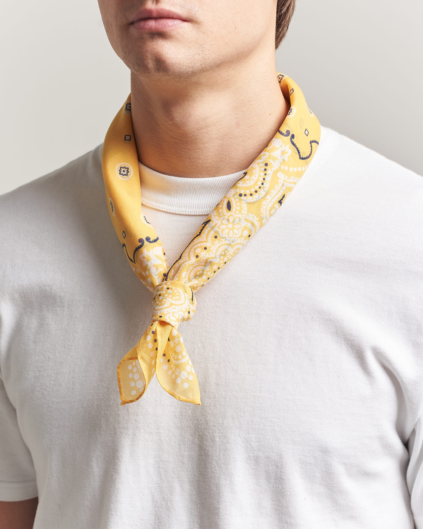 Mies | Huivit | Amanda Christensen | Cotton Voilé Medallion Bandana Yellow