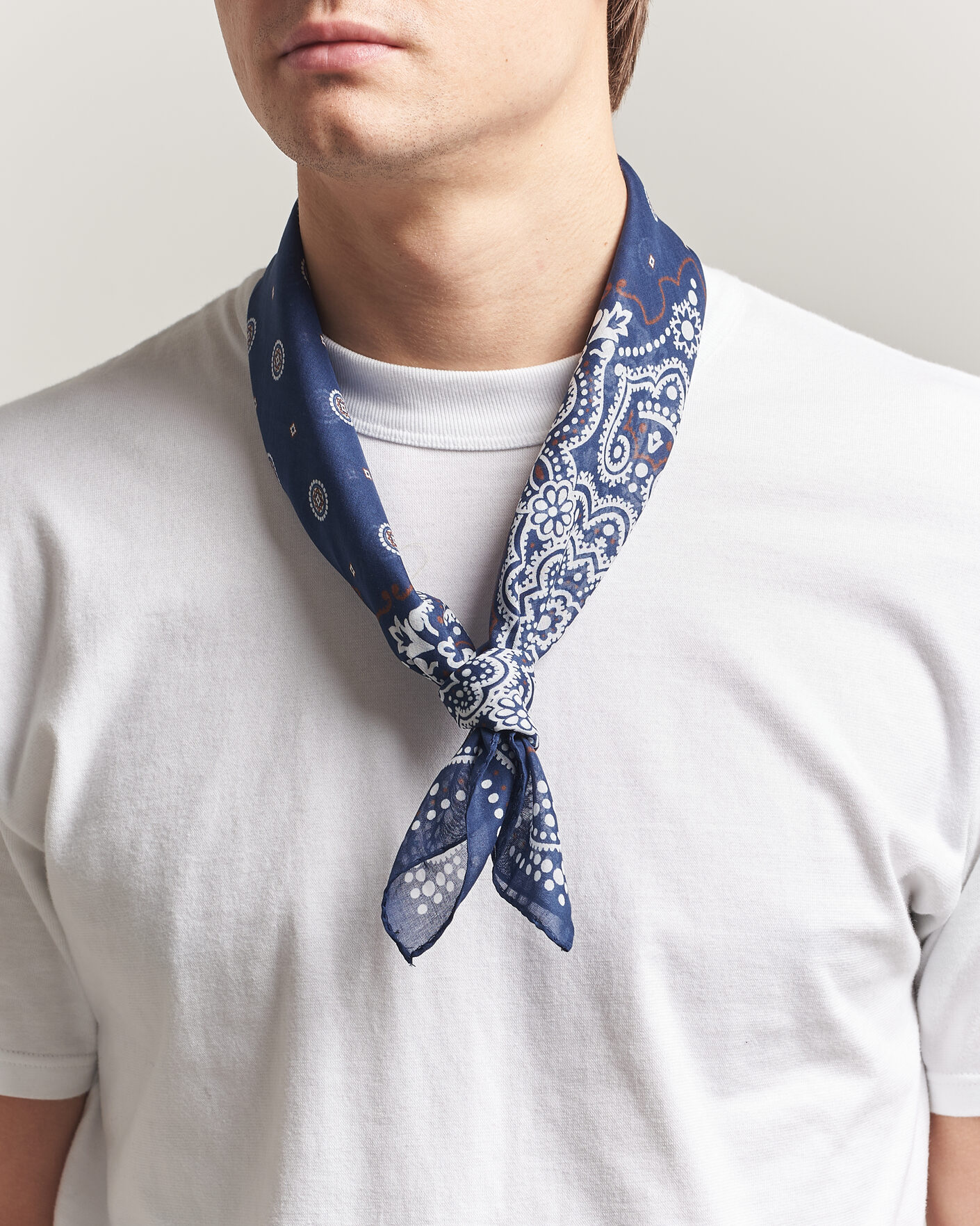 Mies | Huivit | Amanda Christensen | Cotton Voilé Medallion Bandana Navy