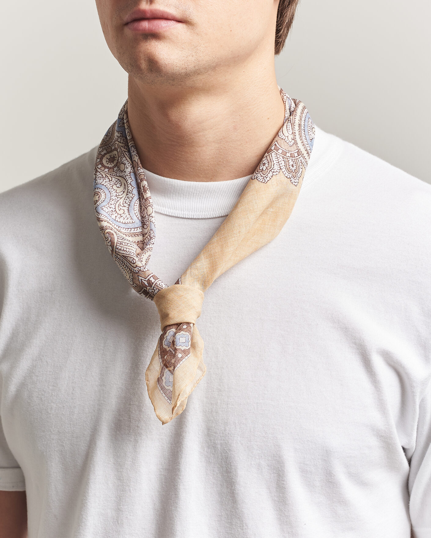 Mies | Huivit | Amanda Christensen | Cotton Voilé Large Paisley Bandana Yellow