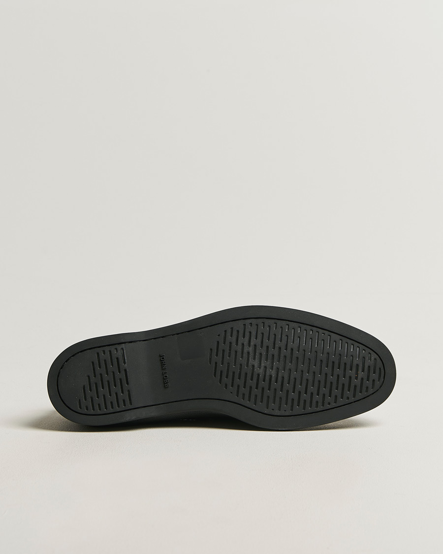 Mies | Purjehduskengät | John Lobb | Foil Boat Shoes Black Grain