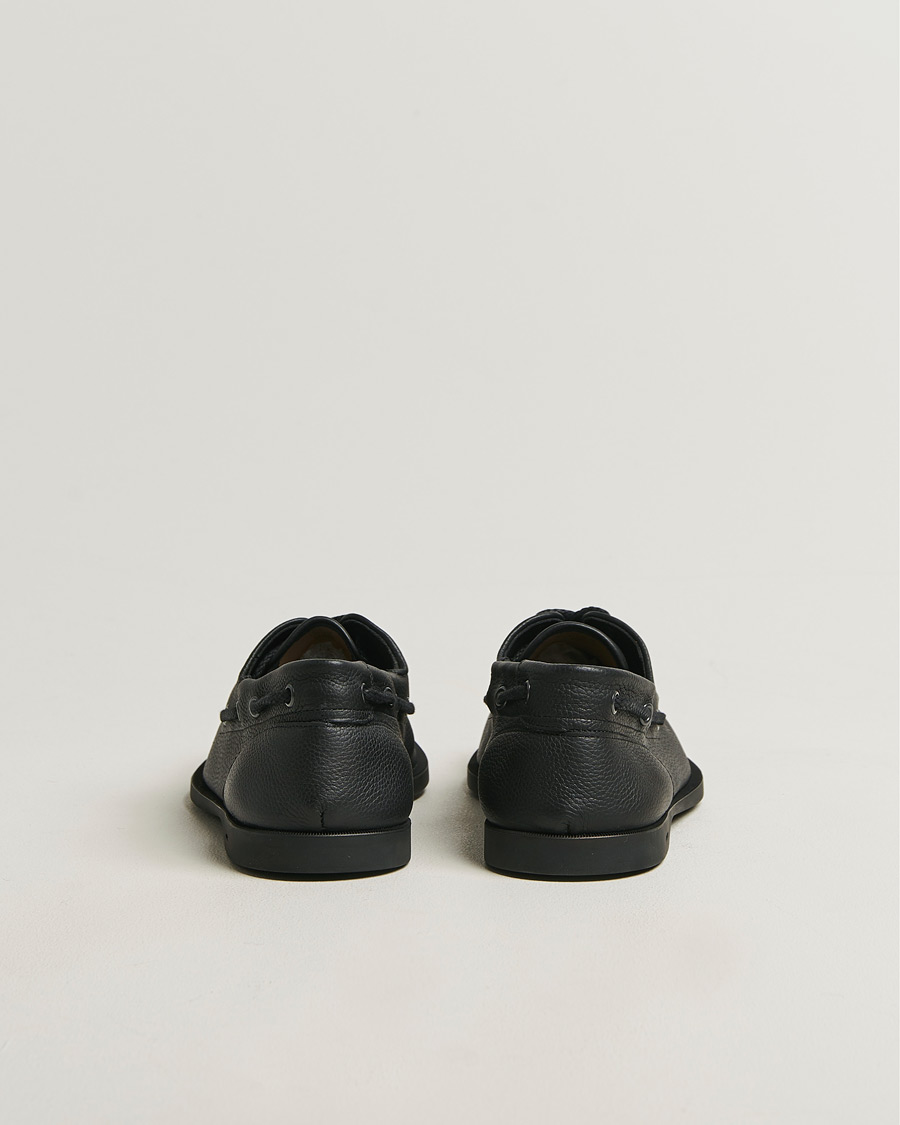 Mies | Purjehduskengät | John Lobb | Foil Boat Shoes Black Grain