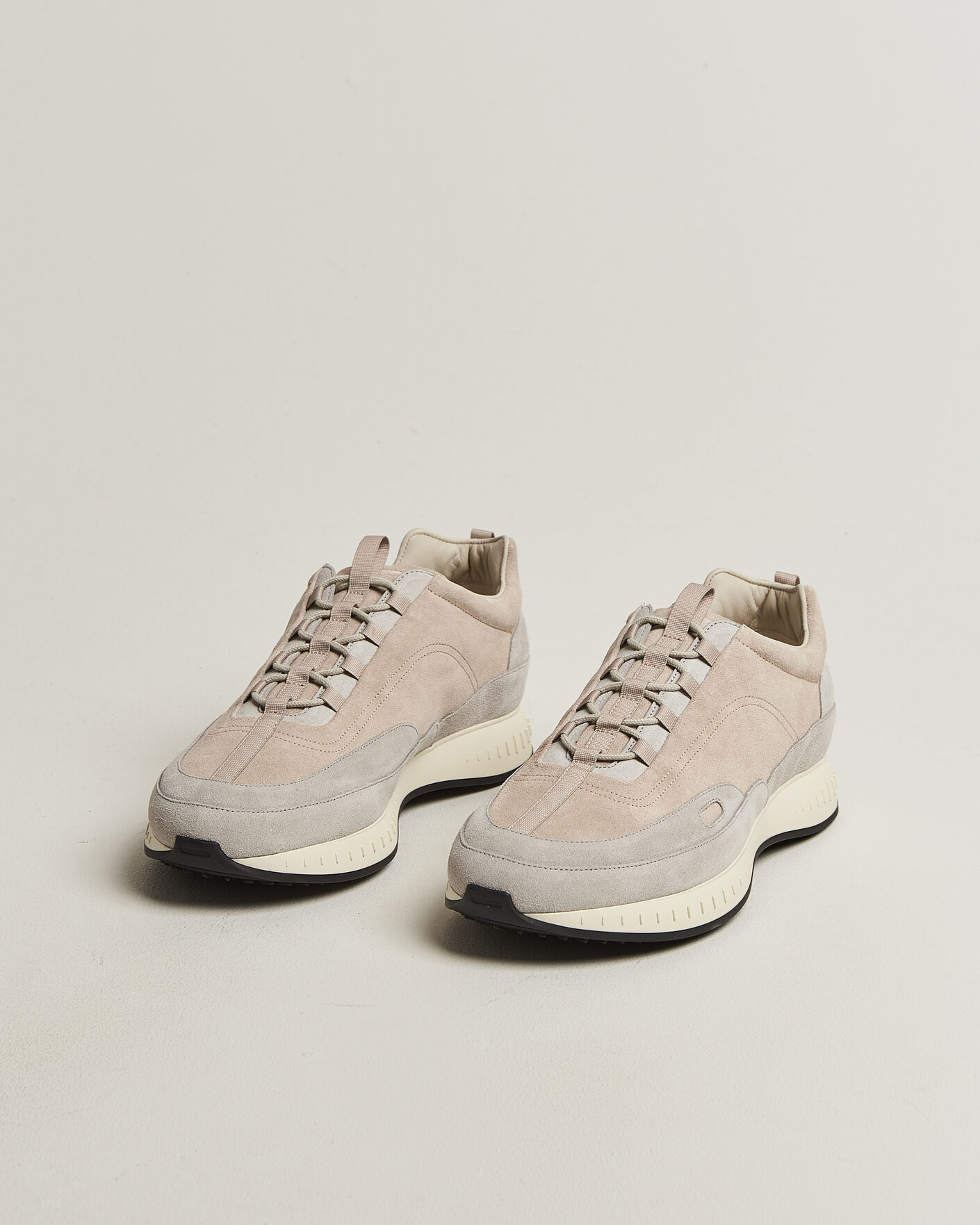 Mies | Tennarit | John Lobb | Laced Running Sneakers Sand Suede