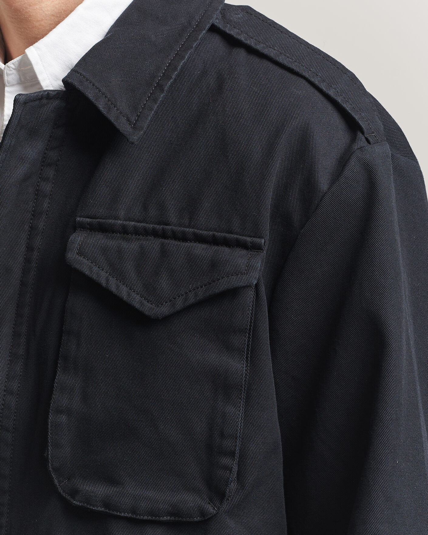 Mies | Takit | Filippa K | Cotton Field Jacket Black