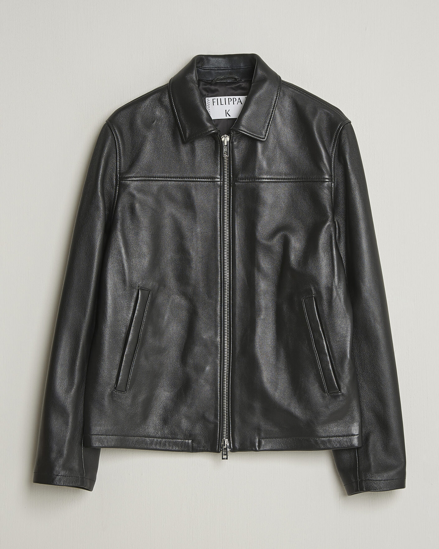 Mies | Takit | Filippa K | Leather Coach Jacket Black