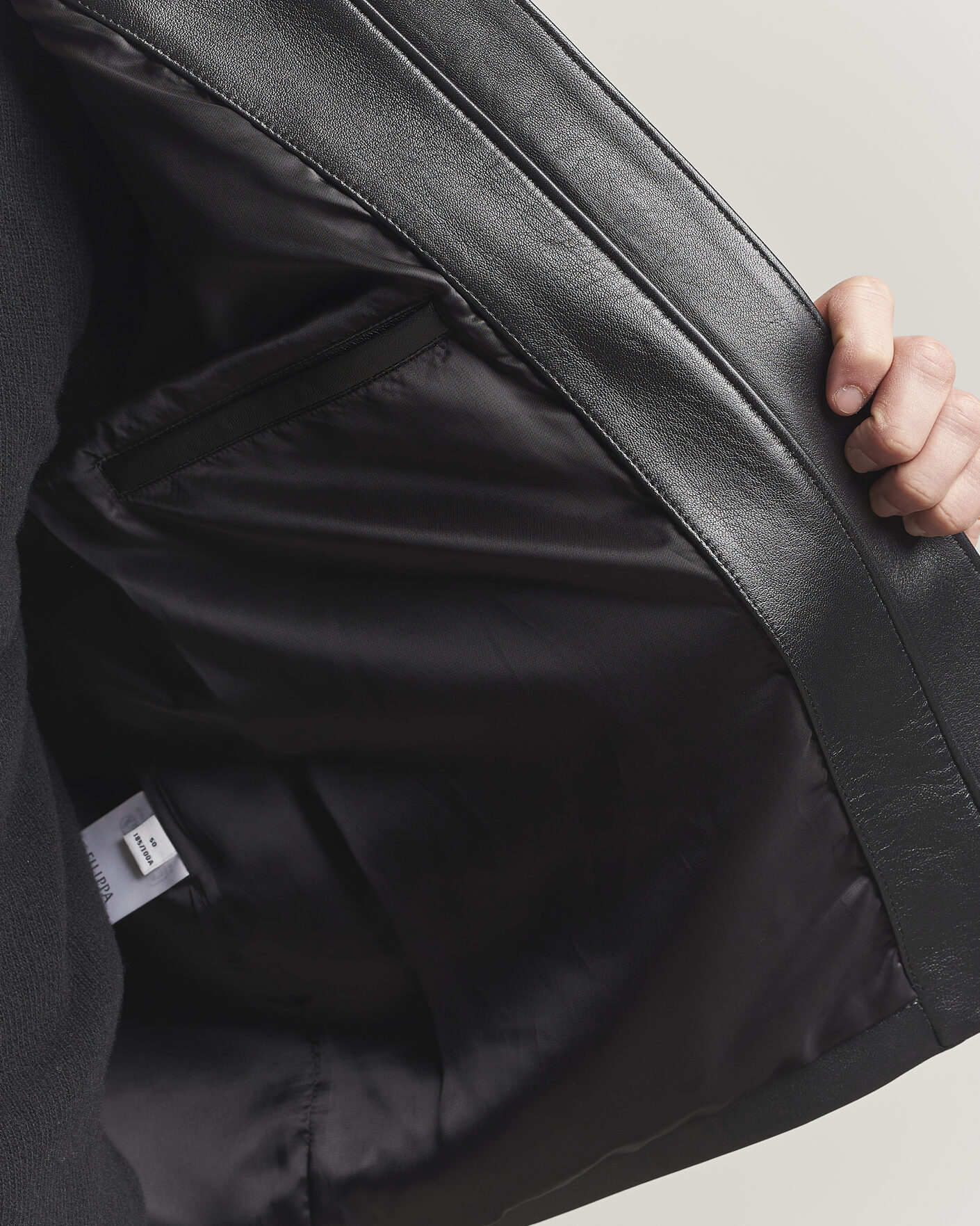 Mies | Takit | Filippa K | Leather Coach Jacket Black