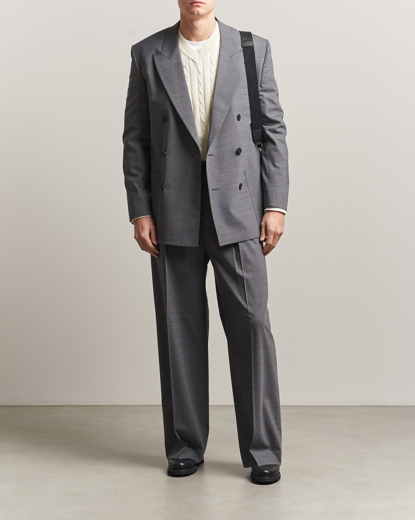 Mies | Pikkutakit | Filippa K | Michael Wool Pinstriped Double Breasted Blazer Mid Grey