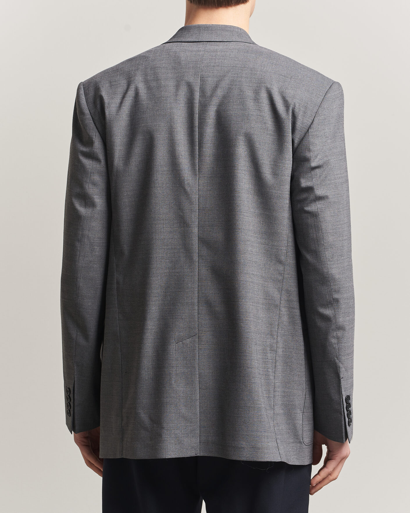 Mies | Pikkutakit | Filippa K | Michael Wool Pinstriped Double Breasted Blazer Mid Grey