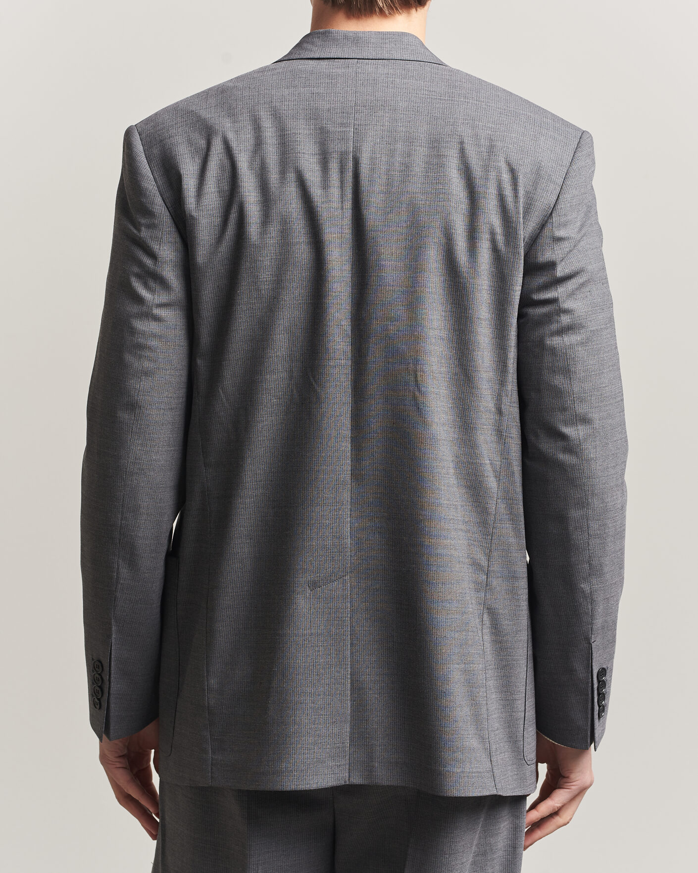 Mies | Pikkutakit | Filippa K | Michael Wool Pinstriped Double Breasted Blazer Mid Grey