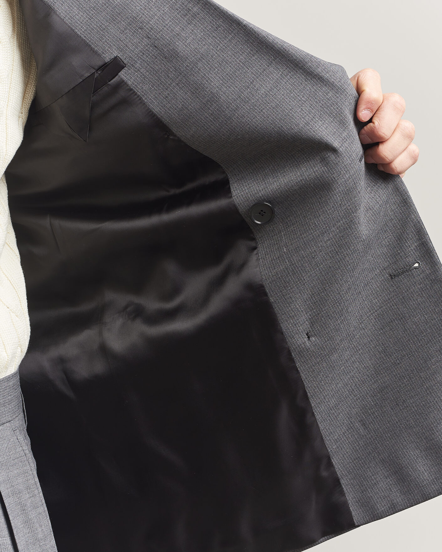 Mies | Pikkutakit | Filippa K | Michael Wool Pinstriped Double Breasted Blazer Mid Grey