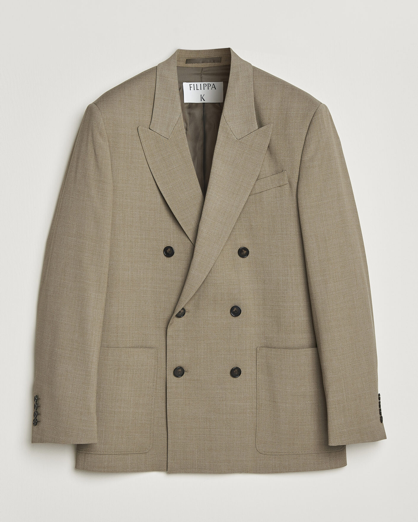 Mies | Pikkutakit | Filippa K | Michael Wool Double Breasted Blazer Light Driftwood