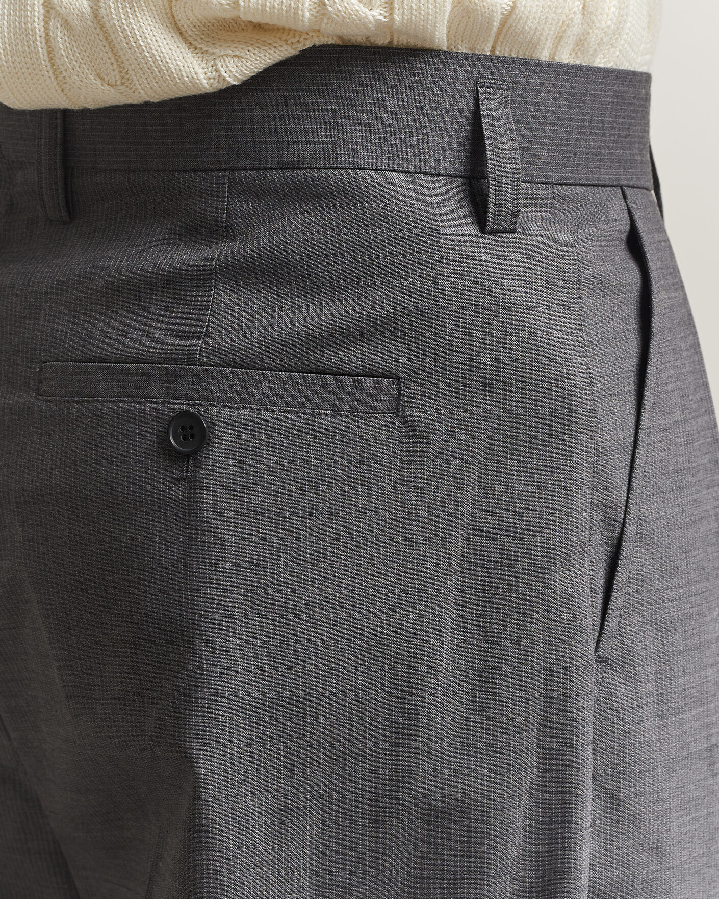 Mies | Housut | Filippa K | Milo Wide Wool Pinstriped Trousers Mid Grey