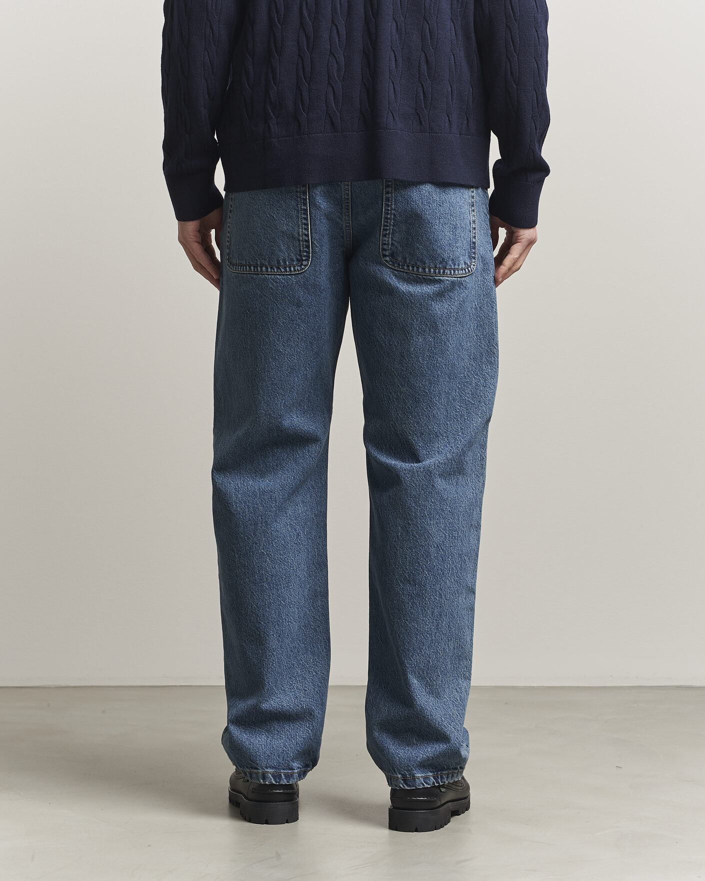 Mies | Farkut | Filippa K | Workwear Jeans Washed Mid Blue