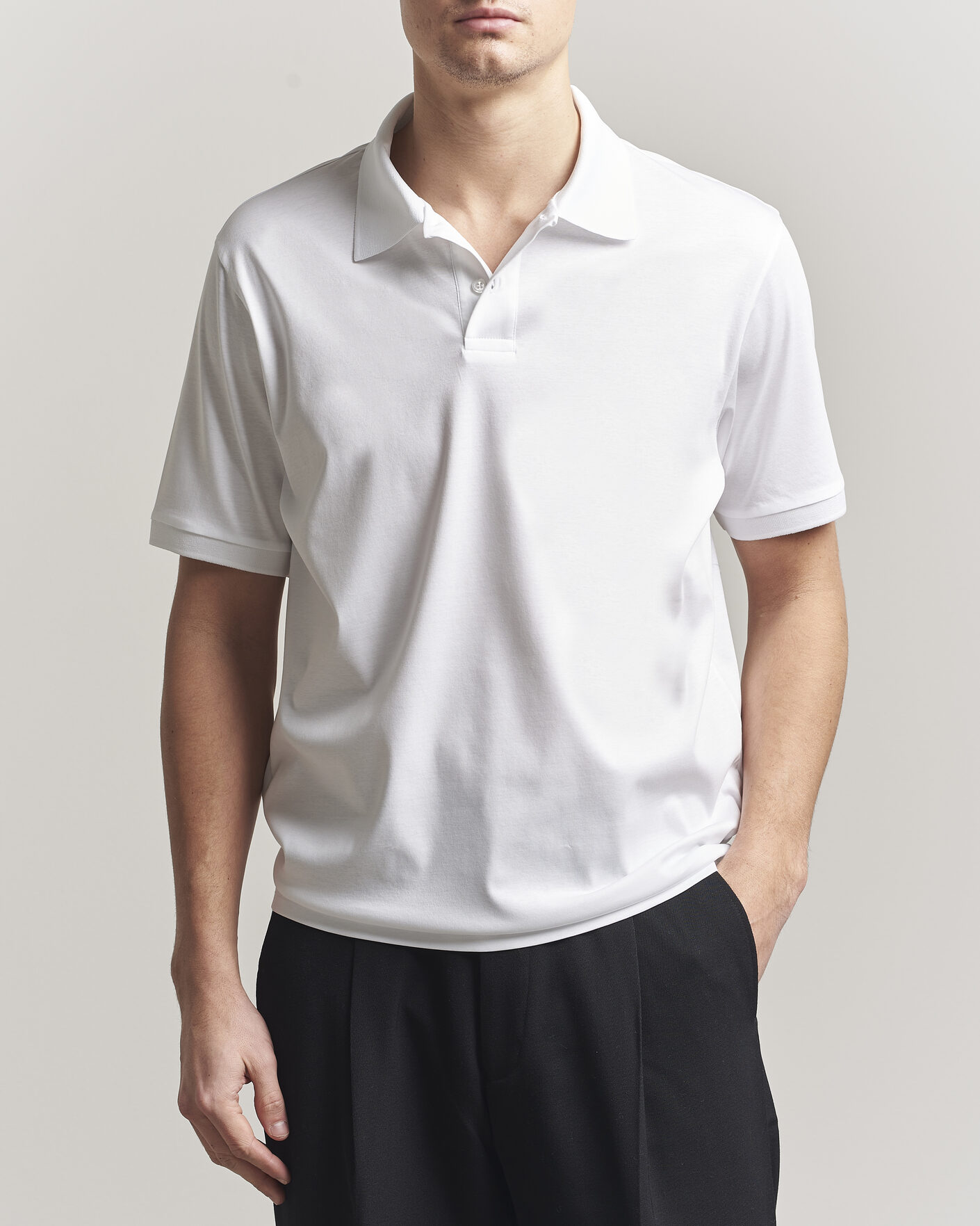 Mies | Pikeet | Filippa K | Technical Cotton Polo White